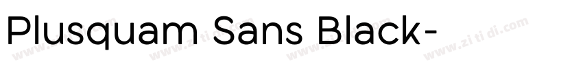Plusquam Sans Black字体转换